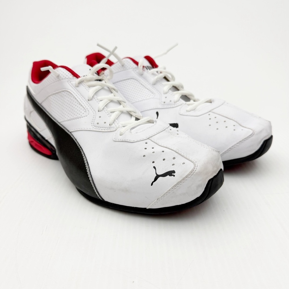Puma Sport Lifestyle White Red Athletic Sneakers Shoes FTWPC/FIDPC